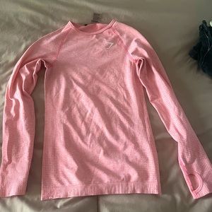 Gymshark coral pink workout shirt